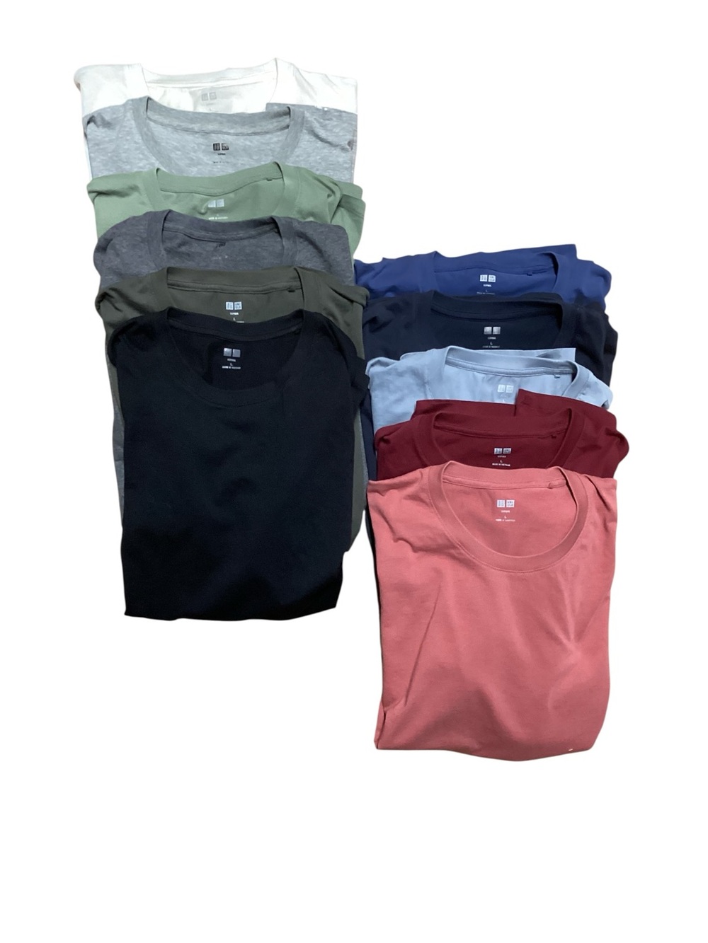 Uniqlo Classic Crew neck short sleeve tee bundle 11 Size Large - Picture 9 of 9